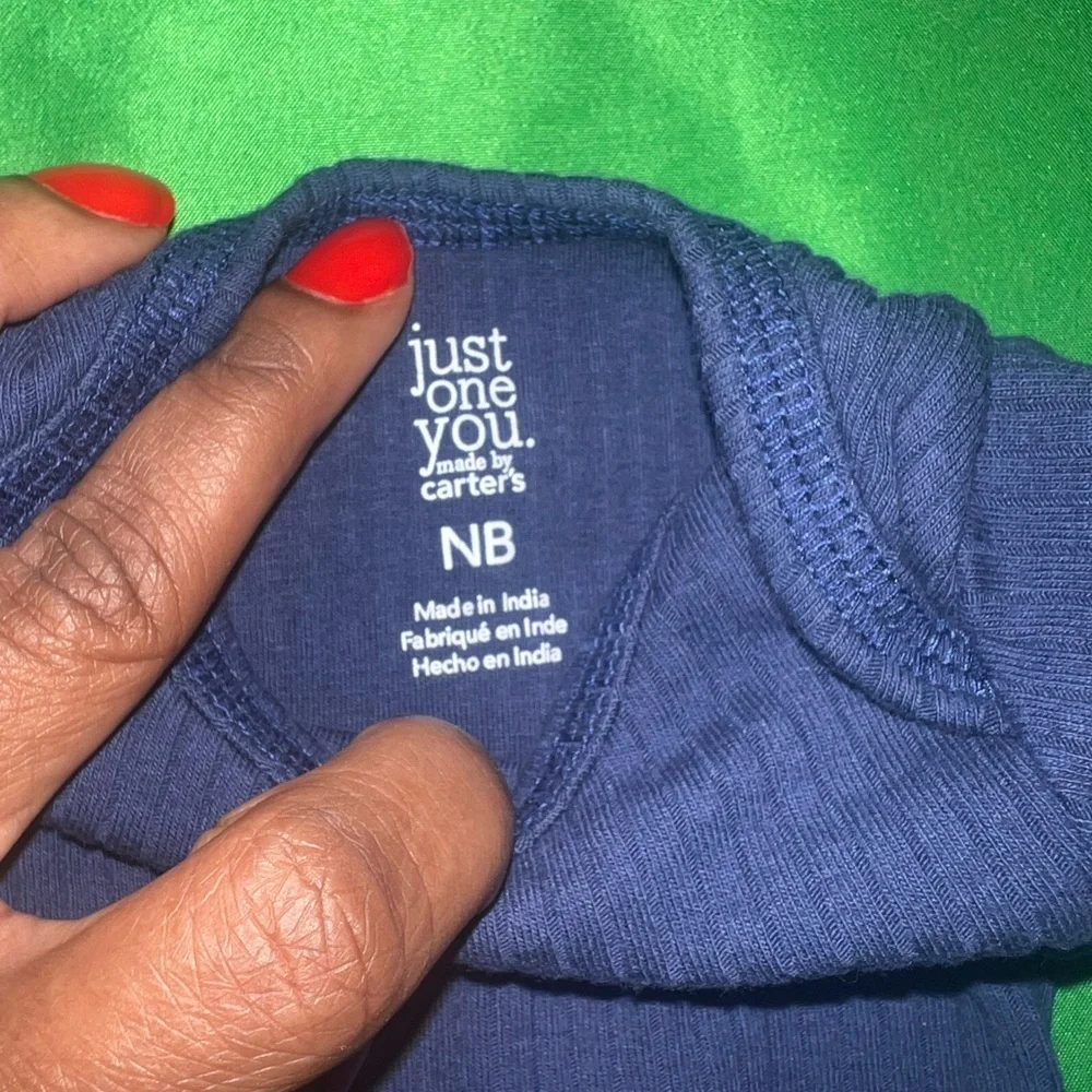 Carter's Baby Bodysuit Set - Blue and Navy Newborn